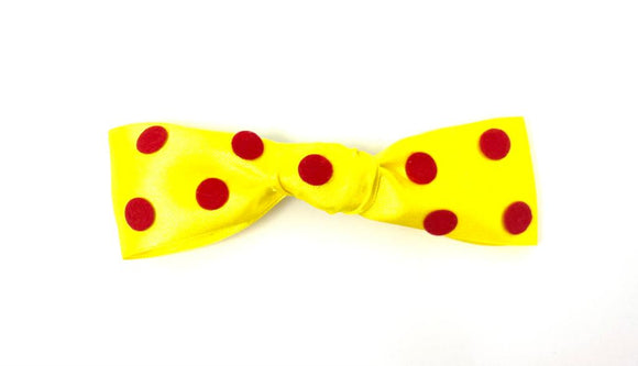 Room on the Broom Inspired Yellow and Red Spot Bow Hair Clip