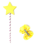 Room on the Broom Inspired Yellow and Red Spot Bow Hair Clip & Wand Set