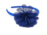 Royal Blue Chiffon Flower Headband