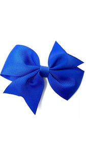 Royal Blue Pinwheel Bow Hair Clip