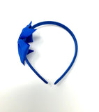 Royal Blue Pinwheel Side Bow Headband