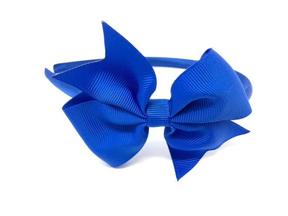 Royal Blue Pinwheel Side Bow Headband