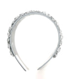 Silver Headband with Silver Flowers