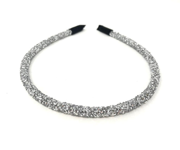 Silver Sparkly Rhinestone Headband