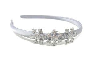 Silver Glitter Snowflake Headband