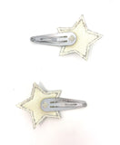 Silver Star Snap Clips - Set of 2