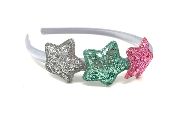 Multi Colour Glitter Star Headband