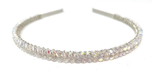 Swarovski Crystal Bridal Headband Silver Plated Hairband