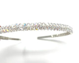 Swarovski Crystal Bridal Headband Silver Plated Hairband