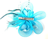 Turquoise Feather Fascinator