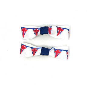 Union Jack Bunting Bow Hair Clip Set