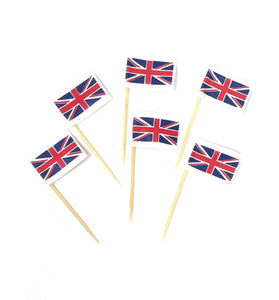 Union Jack Cupcake Flags - Set of 6