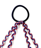 Red White and Blue Hair Tie Union Jack Colours