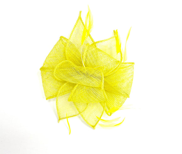 Yellow Feather Fascinator