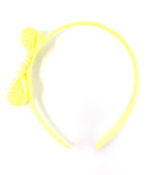 Yellow Gingham Side Knot Bow Headband