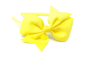 Yellow Pinwheel Side Bow Headband