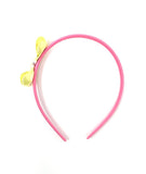 Yellow & Pink Bunny Rabbit Bow Headband