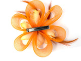 Orange Feather Fascinator