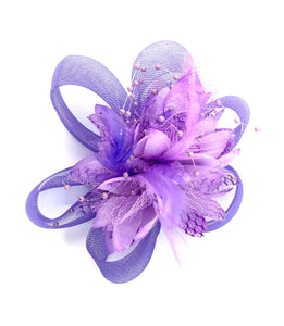 Purple / Lilac Feather Fascinator